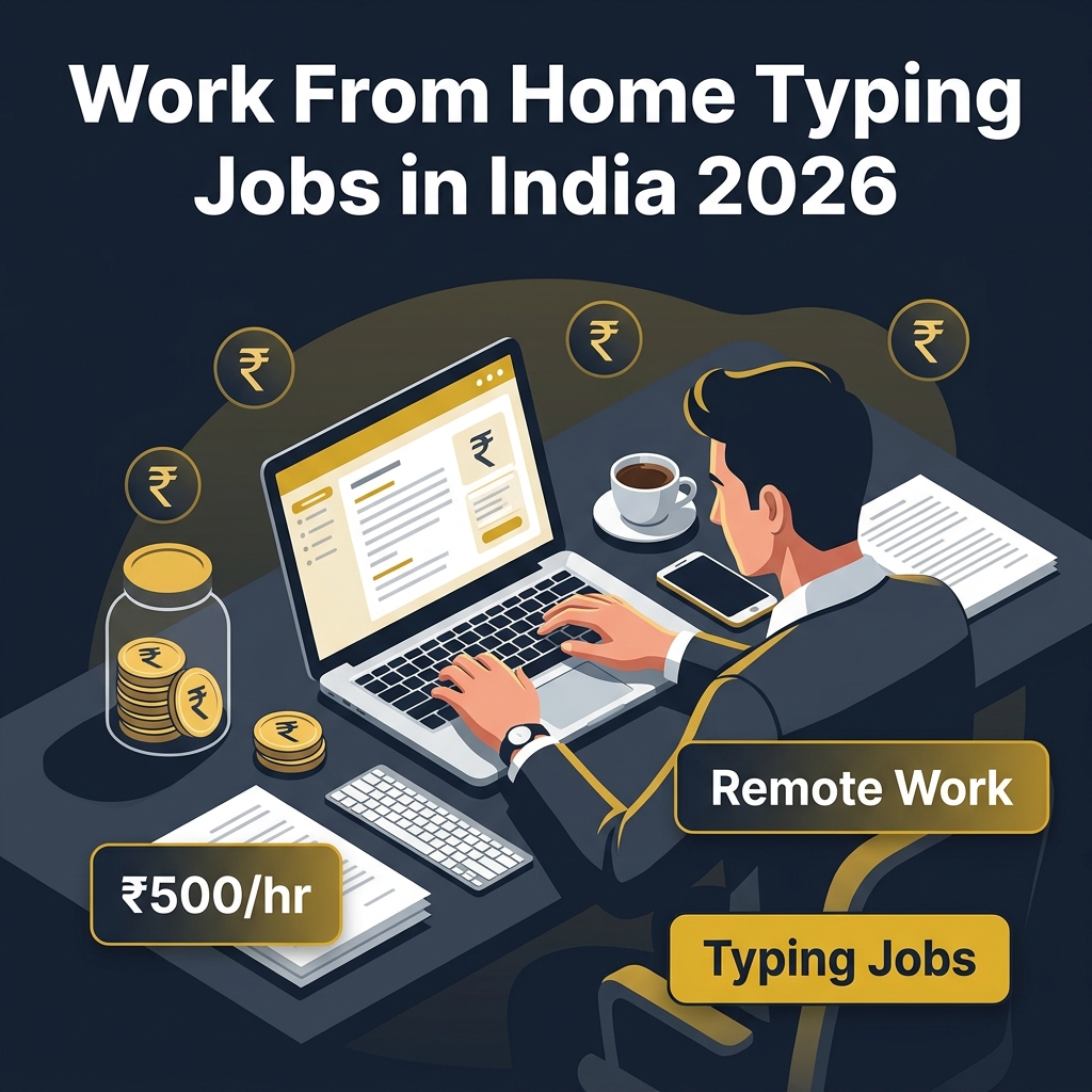 Work From Home Typing Jobs in India 2026 — Earn ₹300–₹800/hr